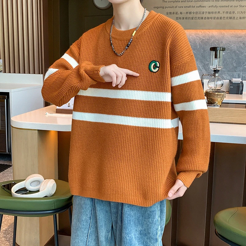 

Fashion Sweater Men's Autumn High Street Hoodie 2025 Men's Sportswear Casual Knitted Dancing Men's Warm Solid Color Tops