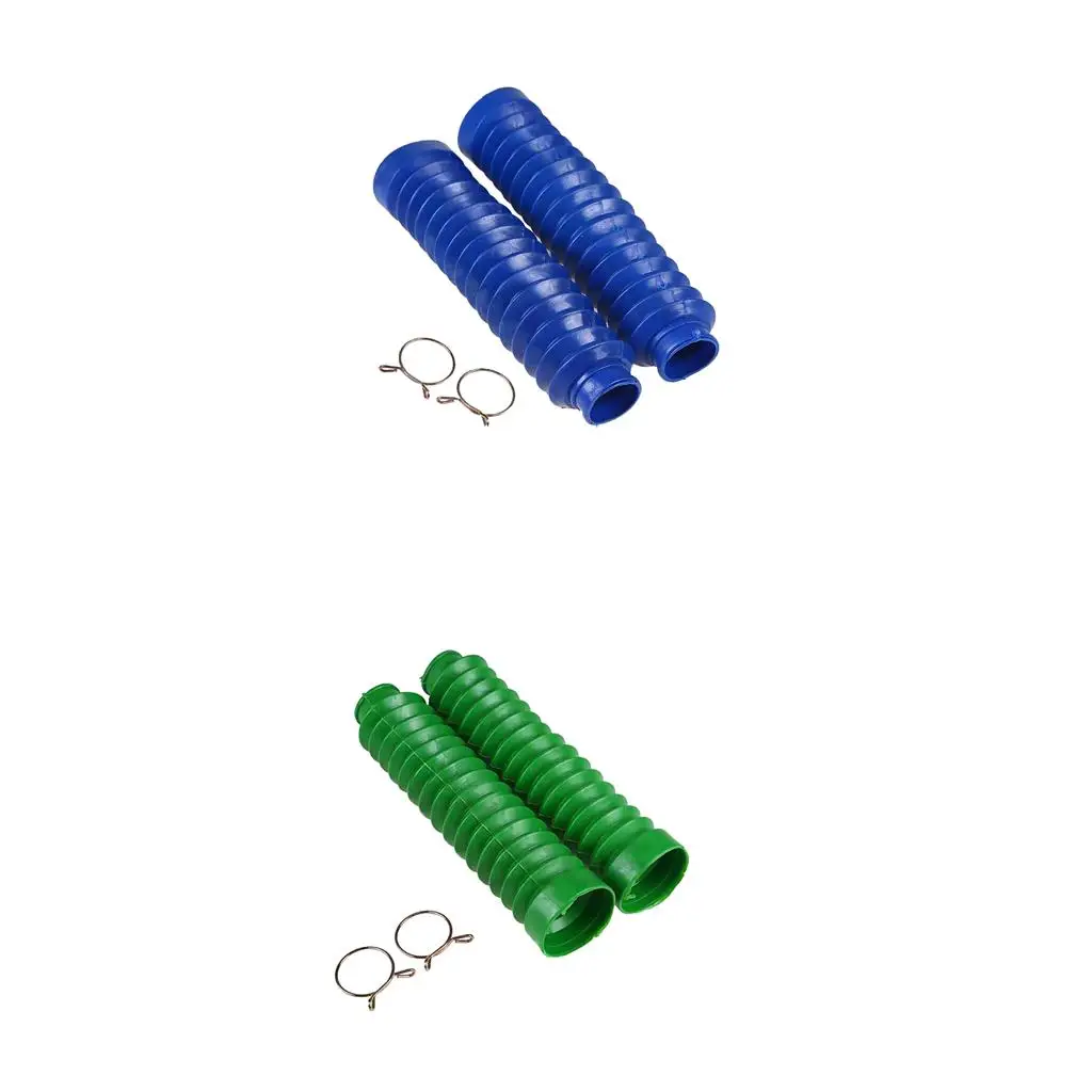 Universal Motorcycle Shock Dust Cover Blue Rubber Front Fork Protection Boots for Street Bike Offroad