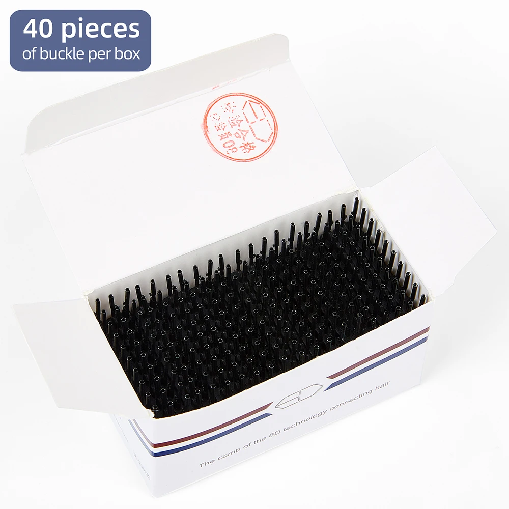 The Plastic Block 6D-2 generation smart feather hair extension machine 40 piece of buckle set per box