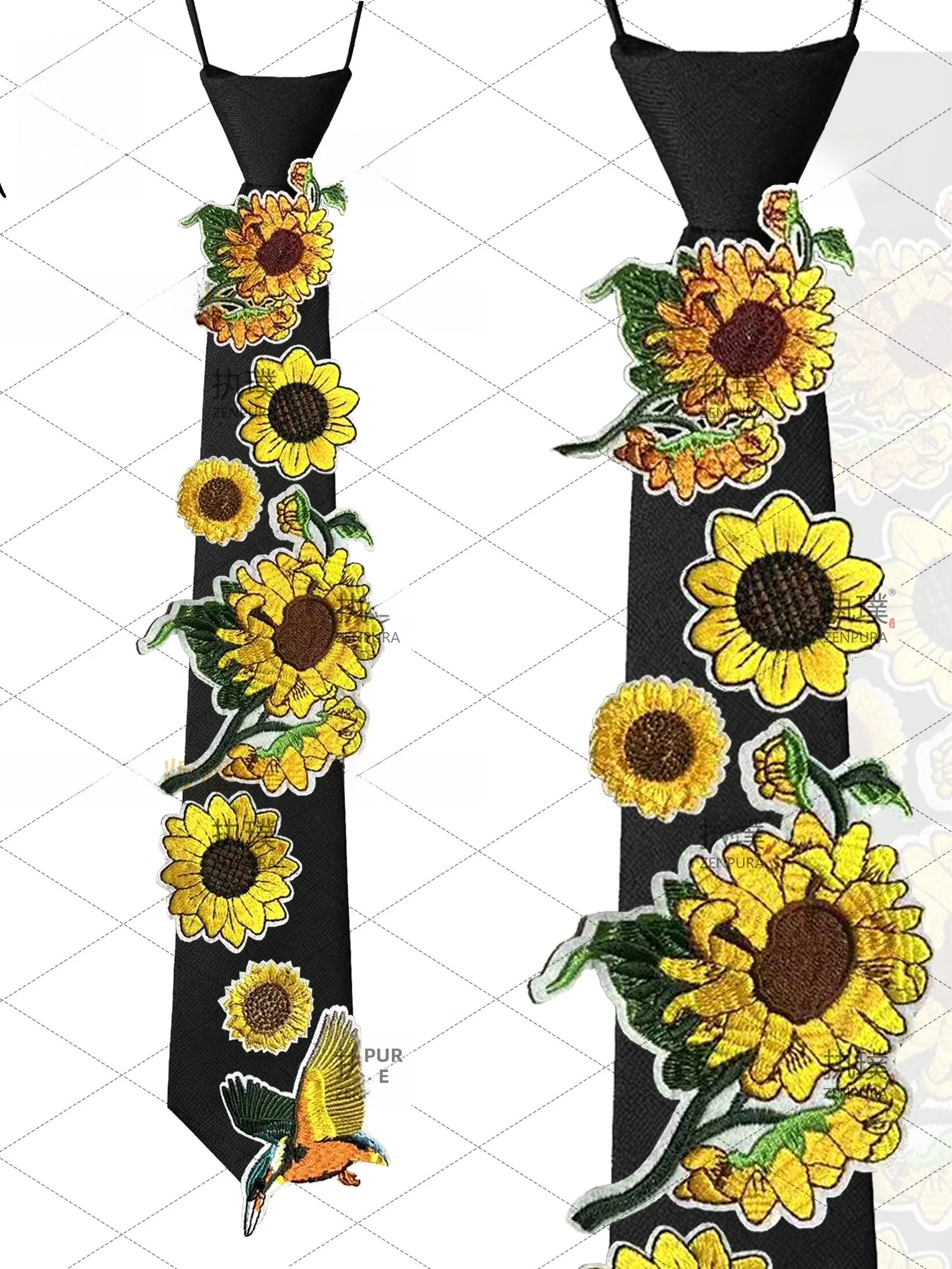 stitched-silk-tie-casual-sle-small-design-3d-floral-irt-suit-accory-sweet-girl-faion-trend-chinese-brand-zhipu