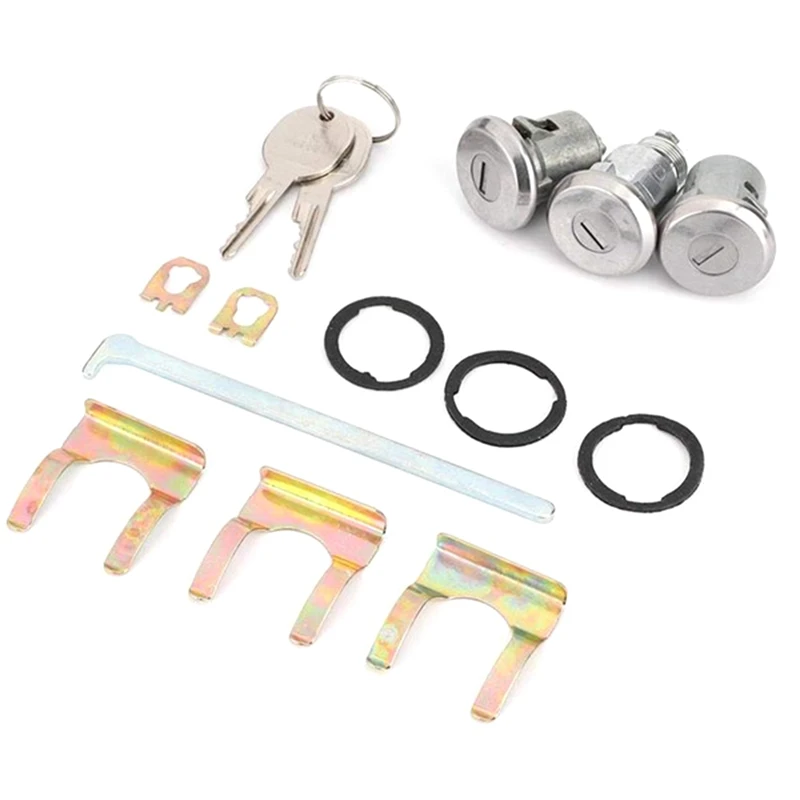 Door Trunk Key Kit Door Lock Cylinder Set Accessories With 2 Keys 654394765282 For Buick Chevrolet Pontiac Oldsmobile Cutlass