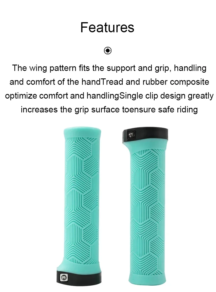 ODI MTB Fahrradgriffe Lock-on 22,2 mm Gummi-Lenkerabdeckung, bequeme Flügelform, rutschfestes Griffteil für Reisen/Faltrad – Detail 13