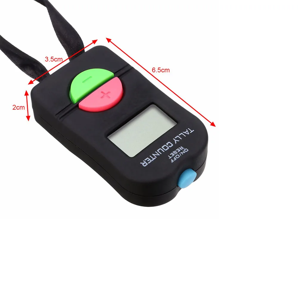 1 Pc Digital Hand Tally Counter Electronic Manual Clicker 0-9999 Addition And Subtraction Portable Counter For Golf Gym Running