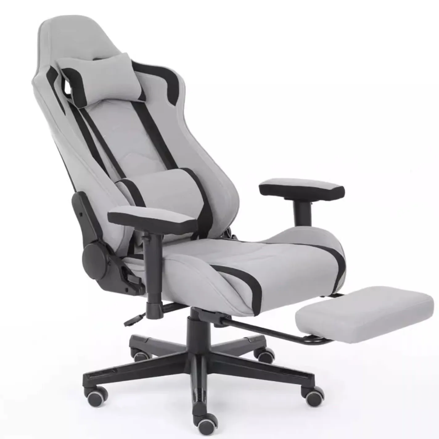 High Quality Fabric Solo Ergonomic Cushioned Economic Gaming Chair S Modern With Footrest and Recline