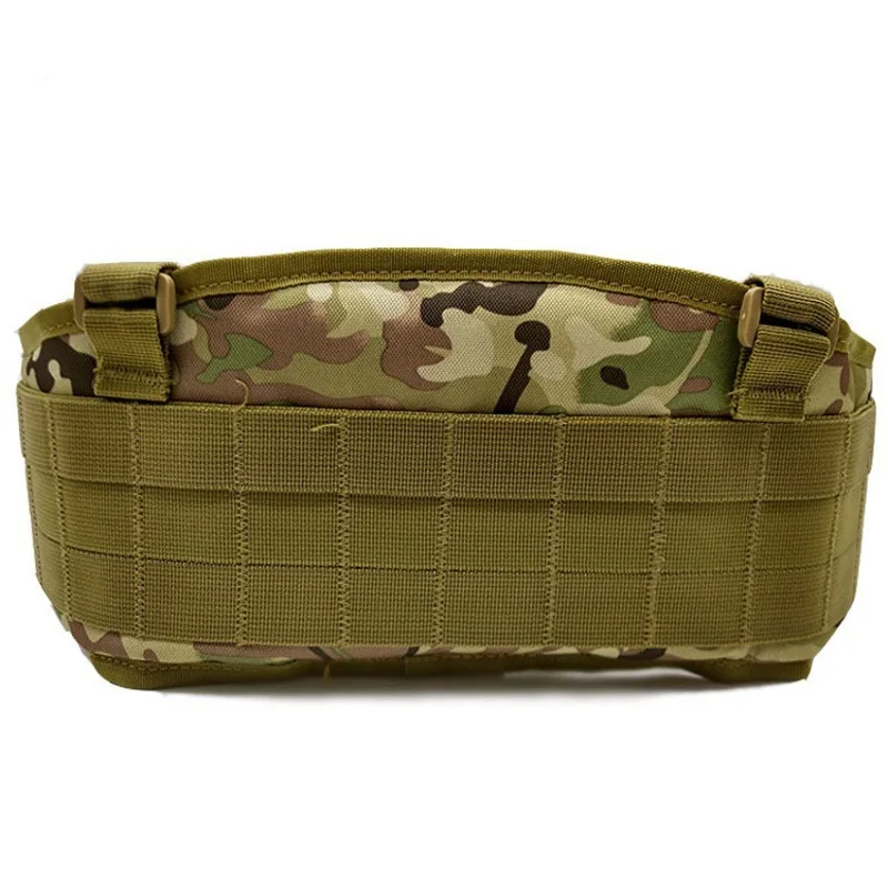 Camouflage Nylon MOLLE Waist Belt with Adjustable Shoulder Straps for Outdoor Training Pouches and Utility Gear view 4