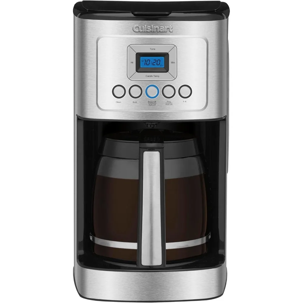 Cuisinart 14-Cup Coffee Maker, Programmable PerfecTemp Glass Carafe Coffee Machine with 1-4 Cup Setting