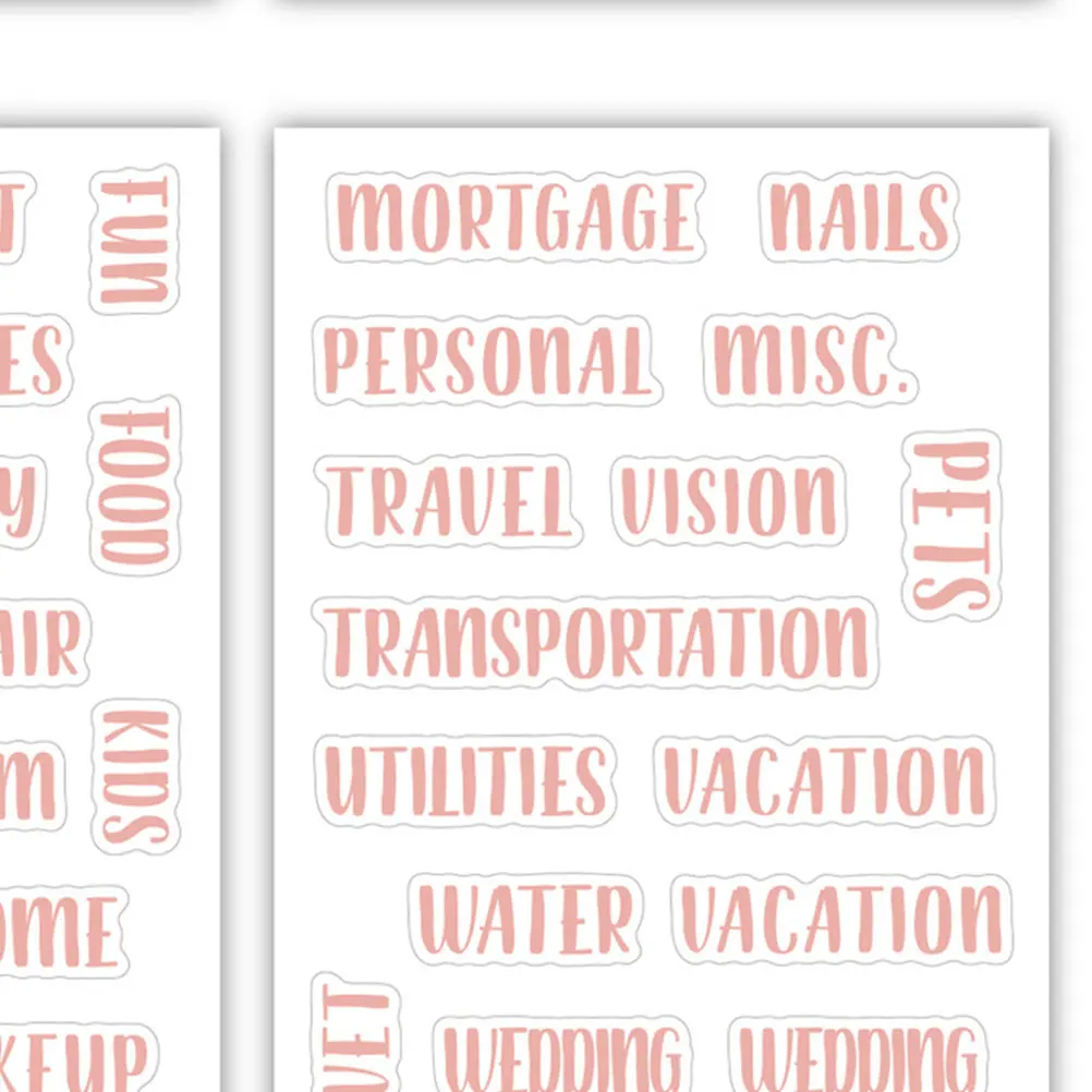 

117Pcs Budget Binder Sticker Set Multi-Function Self-Adhesive Compact Label Stickers for Household Budget and Cash Envelopes