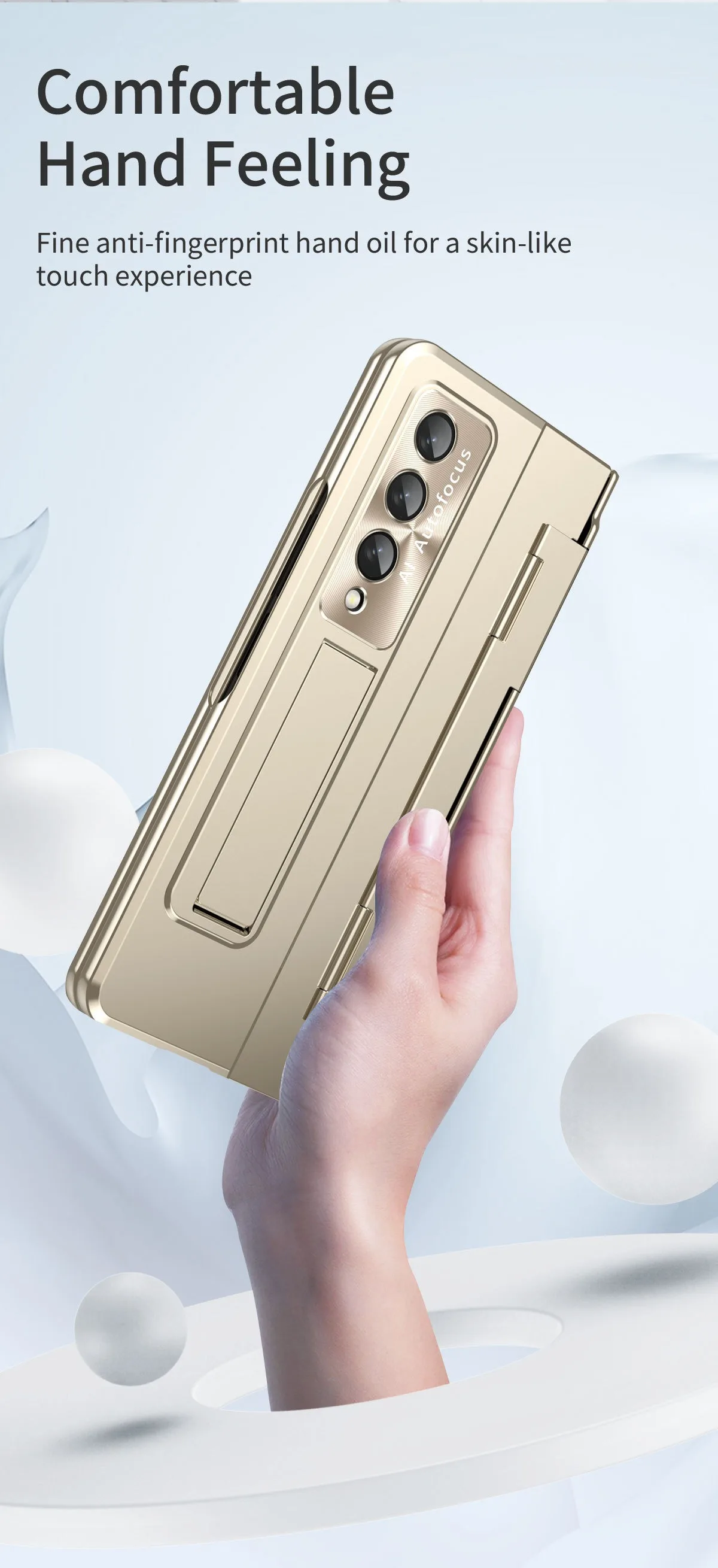 Skin Friendly Bearing Hinge Case for Samsung Galaxy Z Fold 3 4 5G 360° Full Package Shockproof Phone Cover for Fold3 Fold4