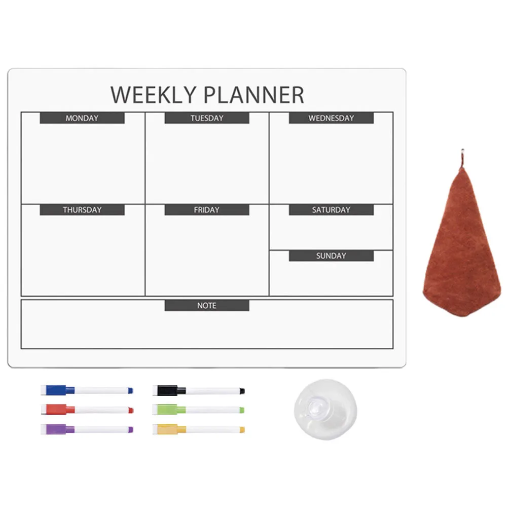 مجموعة واحدة من لوحة التذكير المغناطيسية للثلاجة، سهلة الاستخدام، مخطط يومي، ملاحظات فهرسة للقيام بقائمة لوحة الرسائل، لوازم المطبخ #2