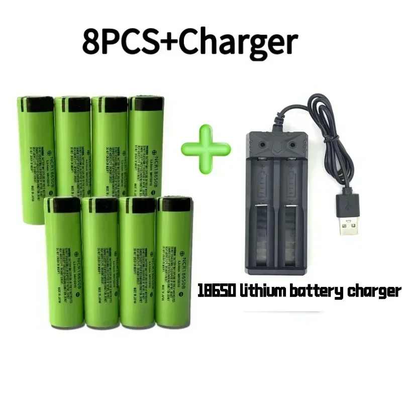 2024 100% Rechargeable lithium battery 18650 Battery 3.7V 3400mAh 34B pour lamp de poche chargeur USB original new NCR18650B