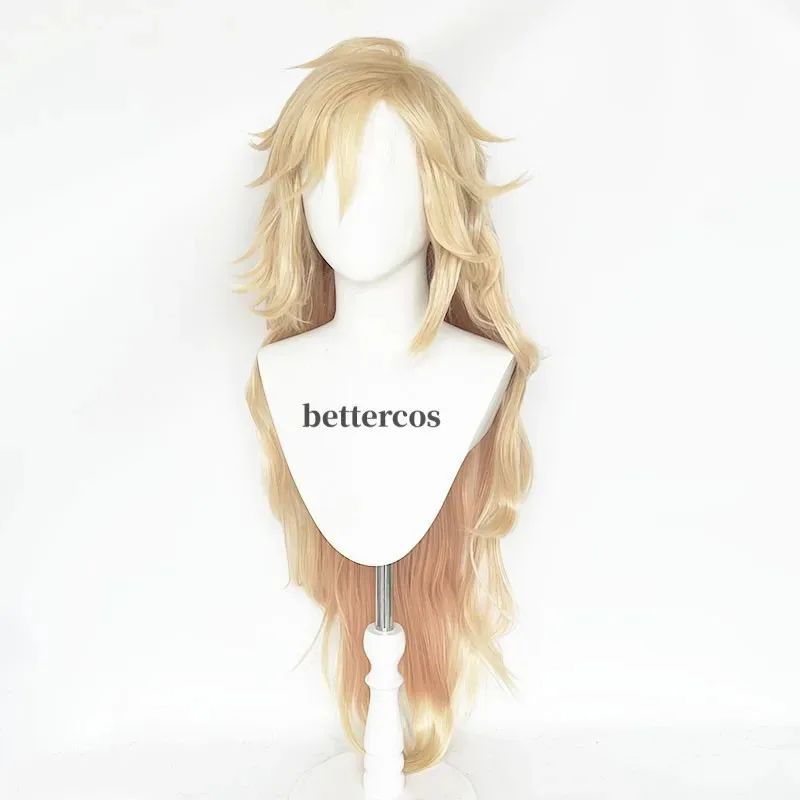 Douma Cosplay perruque longue Blonde dégradé résistant à la chaleur perruque de cheveux synthétiques + bonnet de perruque