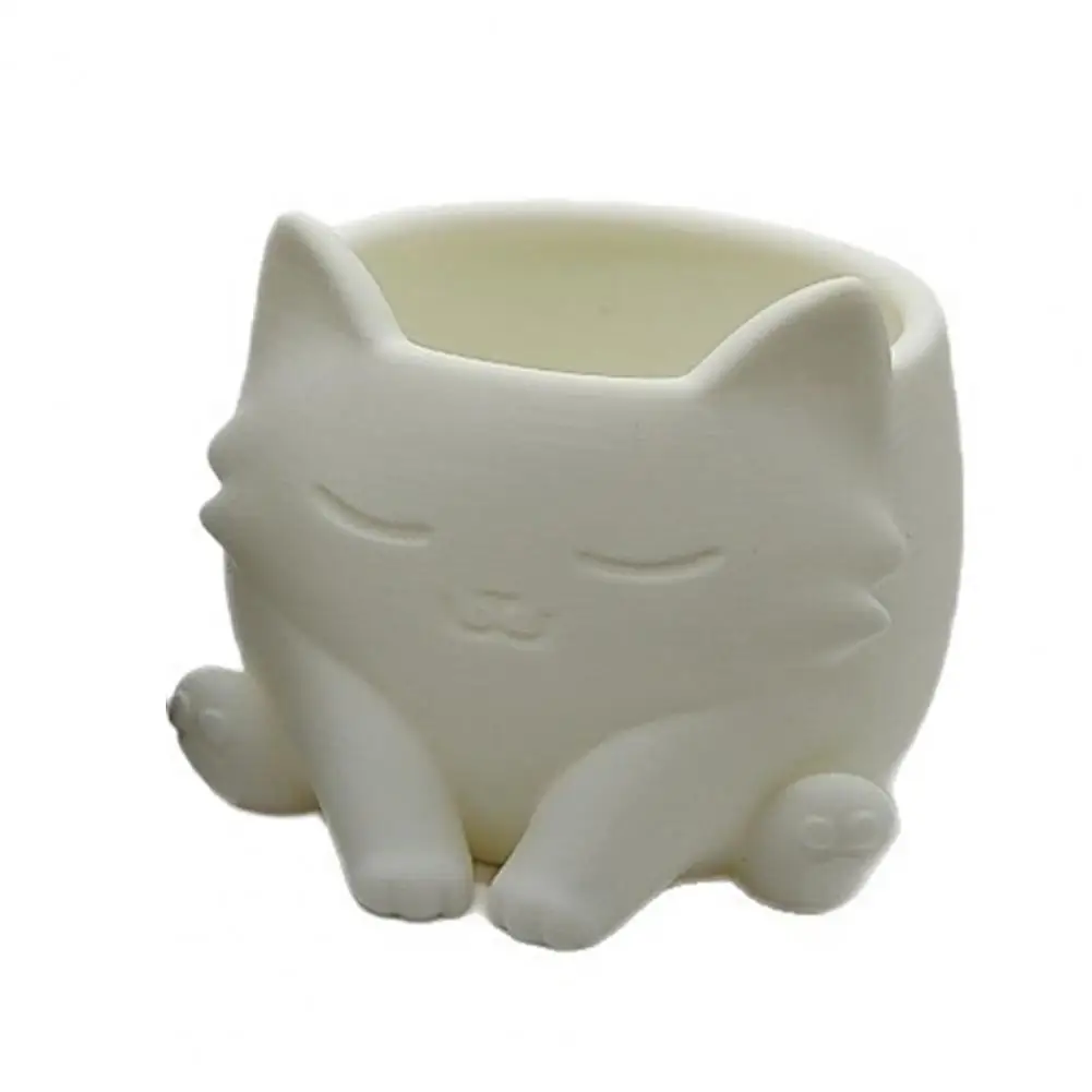 Cat Shaped Planter Adorable 3d Printed Cat Planter Pot for Indoor Outdoor Use Shape Succulents Herb Plants Flower Pot Container