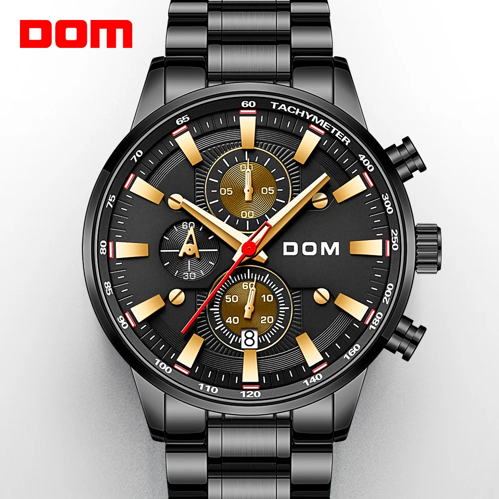 

DOM Fashion watches men's watches creative men's watches luxury Stainless steel men's watches business waterproof sports M-1319