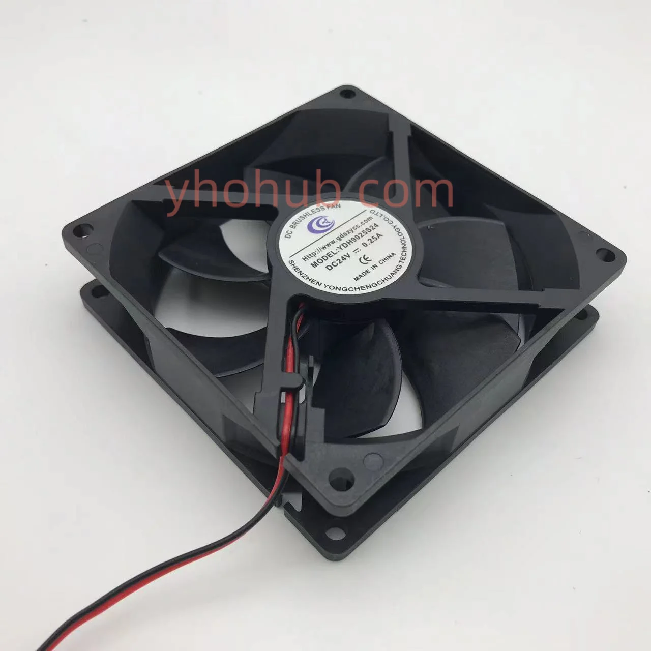 YCC YongChengChuang YDH9025S24 DC 24V 0.25A 90x90x25mm 2-Wire Server Cooling Fan