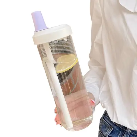 500 मिलीलीटर ग्रीष्मकालीन प्लास्टिक पोर्टेबल बबल टी कप पारदर्शी पानी की बोतल जूस दूध फैशन सरल मोचा कॉफी पेय कप 10 best sales बोबा कप - №8