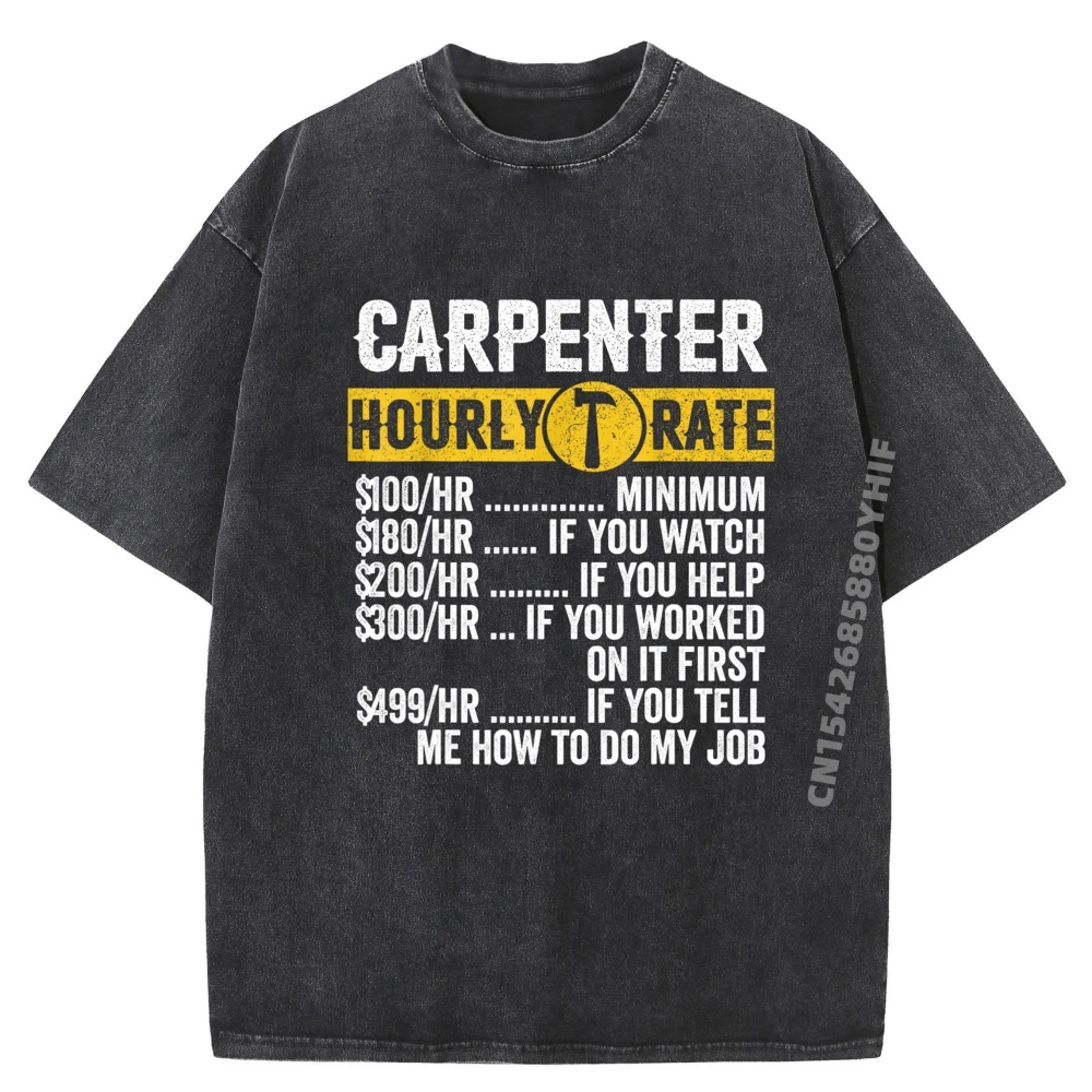

Забавный винтажный комплект одежды для плотника, мужская дизайнерская футболка, мужские дышащие потертые топы, хлопковые футболки с рисунком