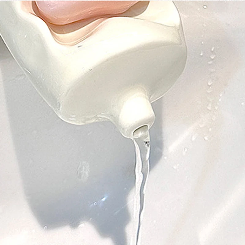 Cartoon Toothpaste Shape Ceramic Soap Dish Keep Soap Bars Dry Extend Soap Life Soap Box Creative Cute Soap Drain Rack Kitchen