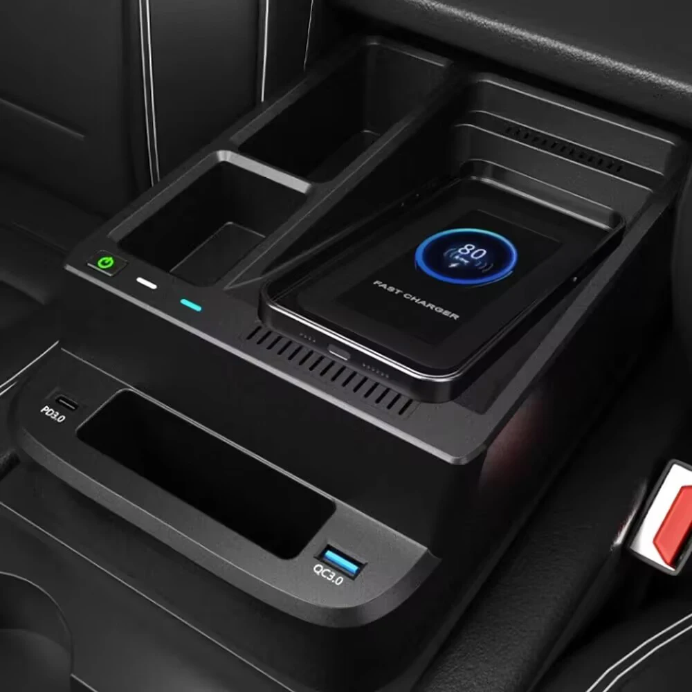 

Car Wireless Charger For Toyota Kluger Highlander 2022 2023 Fast Phone Charging Plate Adapter Interior Accessories Tuning