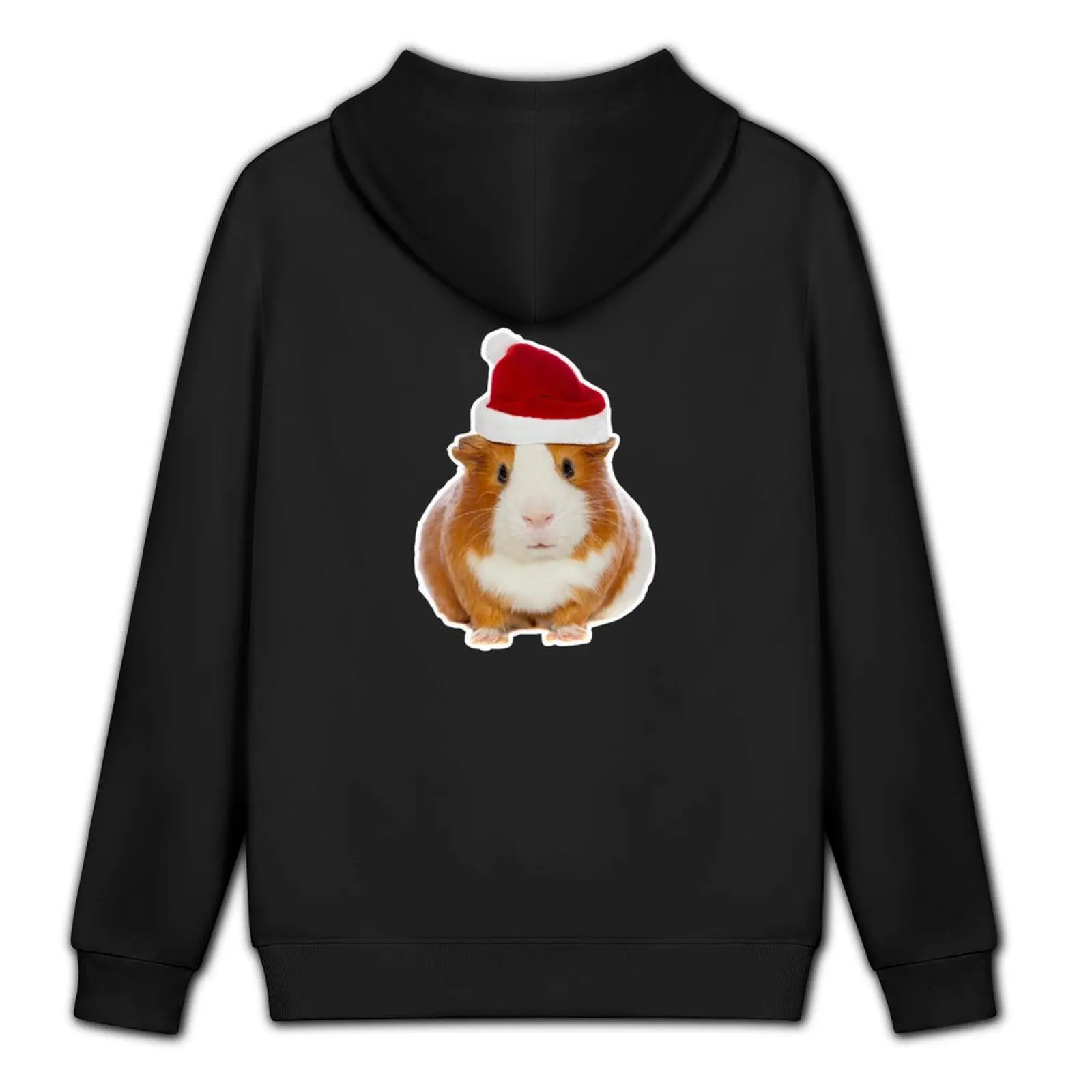 عيد الميلاد خنزير غينيا في قبعة سانتا هوديي الرجال قميص العرق الملابس الشتوية الذكور الملابس الخريف رياضية #5