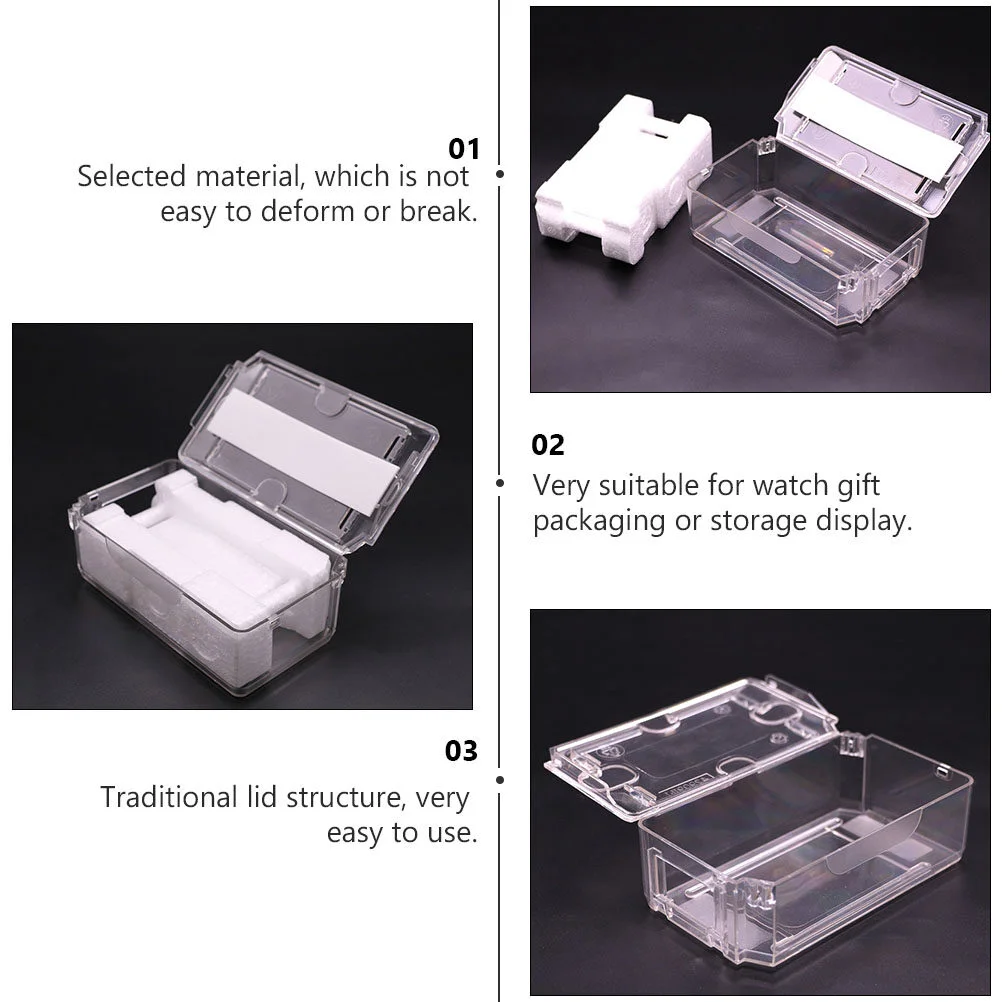 Transparent Watch Box Organizer Holder Bracelet Men Display Stand Case Storage Plastic Pet Man Coin Purses