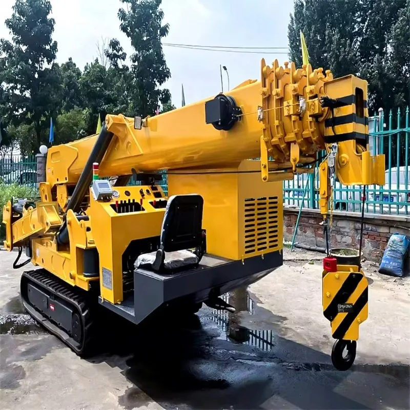 High Power Mobile Crawler Crane Machine 3tons 8tons Lifting Capacity Engine Motor Gearbox Included for Construction Works