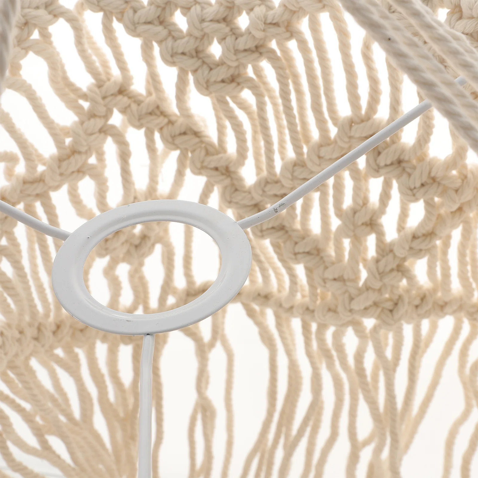 

Handmade Macrame Bohemian Pendant Lamp Shade Woven Tassel Decorative Lampshade for Home Ceiling Light Cover Boho Style Lamp