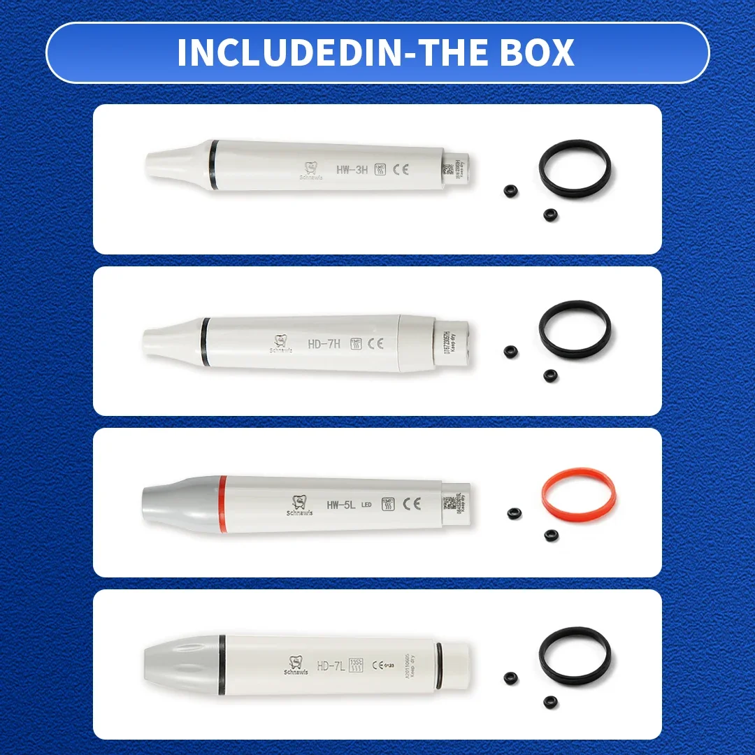 เครื่องขูดหินปูนเพียโซ HD-7L มือจับ/HW-5L พร้อม HD-7H/HW-3H LED แบบไม่มีไฟ LED พอดีกับฟอกสีฟันมือจับดั้งเดิม