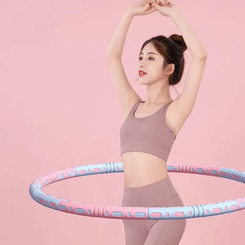 6 section Fitness Excercise Yoga Hoops Home workout Sport Circle Slimming Massage Hoop Gym Accessories Bodybuilding Equipment