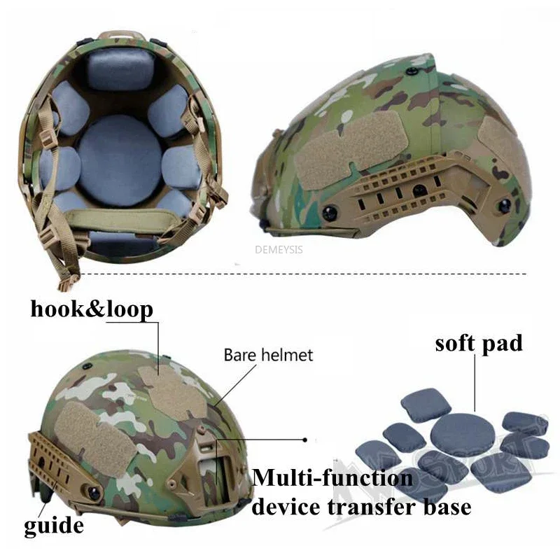 Outdoor Sports Tactical Helmet Hunting Airsoft Paintball CS War Game Head Protective Helmet