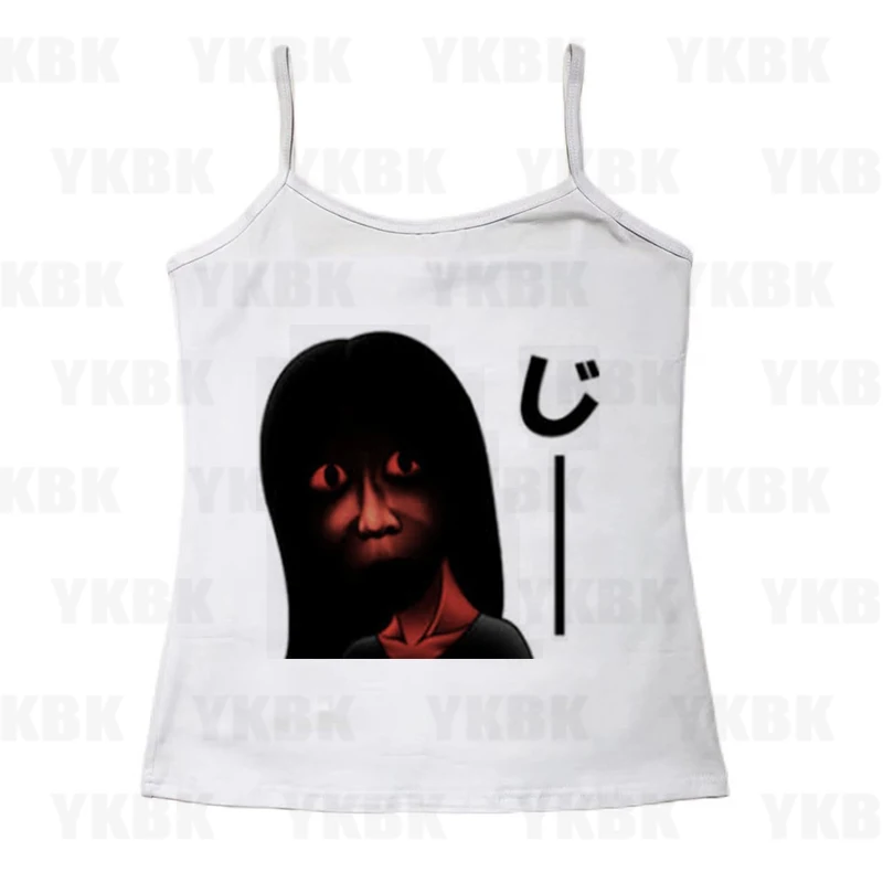 Ästhetische Gothic Punk Baby T Vintage Straße Frauen Casual Print Anime T-shirt Y2k Kleidung Nette Slim Crop Tops Slim Fit Emo