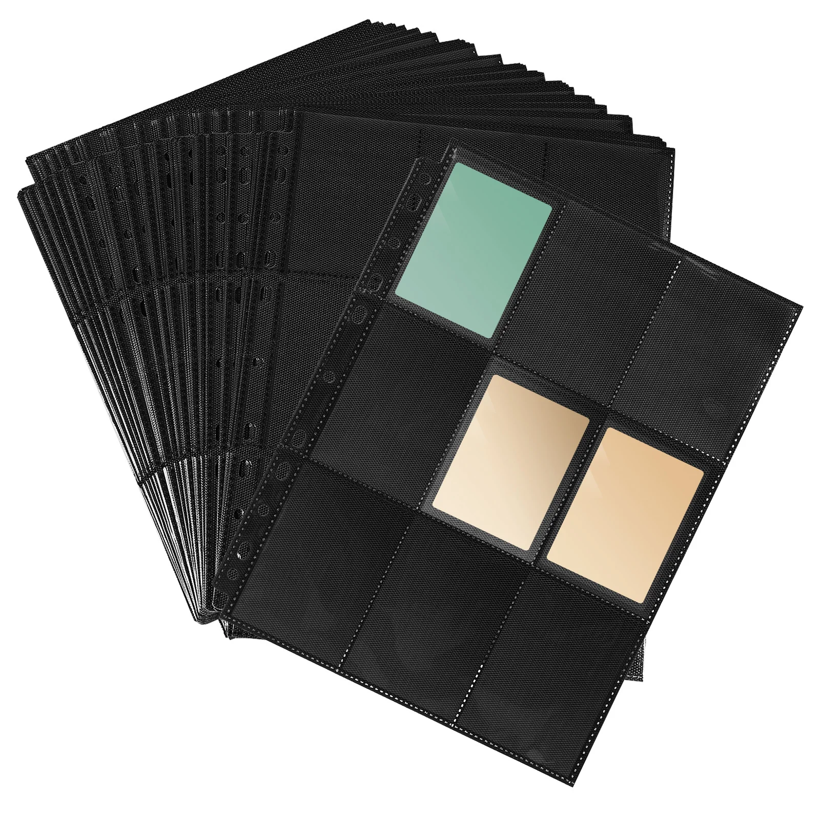

50 Sheets Game Card Binder Pages Side Loading Photocard Sleeves Durable Card Sheets for Collectors Photocard Binder Sleeves