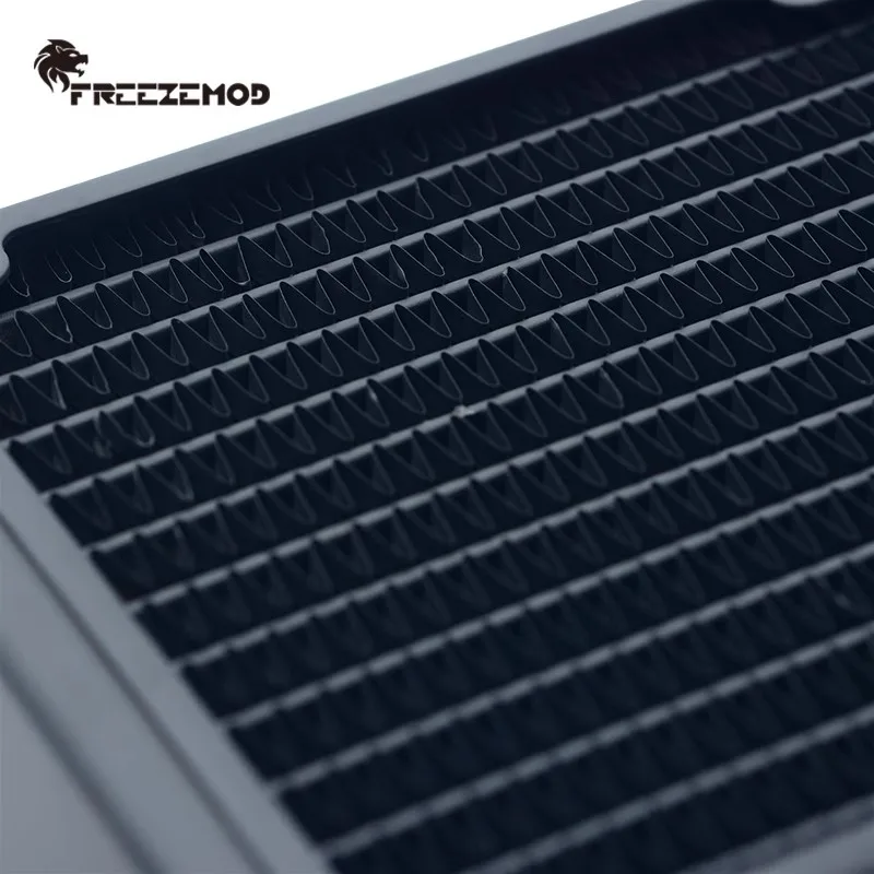 FREEZEMOD Radiator 480 65mm, Red Copper/ 3 Layers/120mm Fan Computer Water Cooling Liquild Cooler Heat-exchanger, TSRP-HP65-480