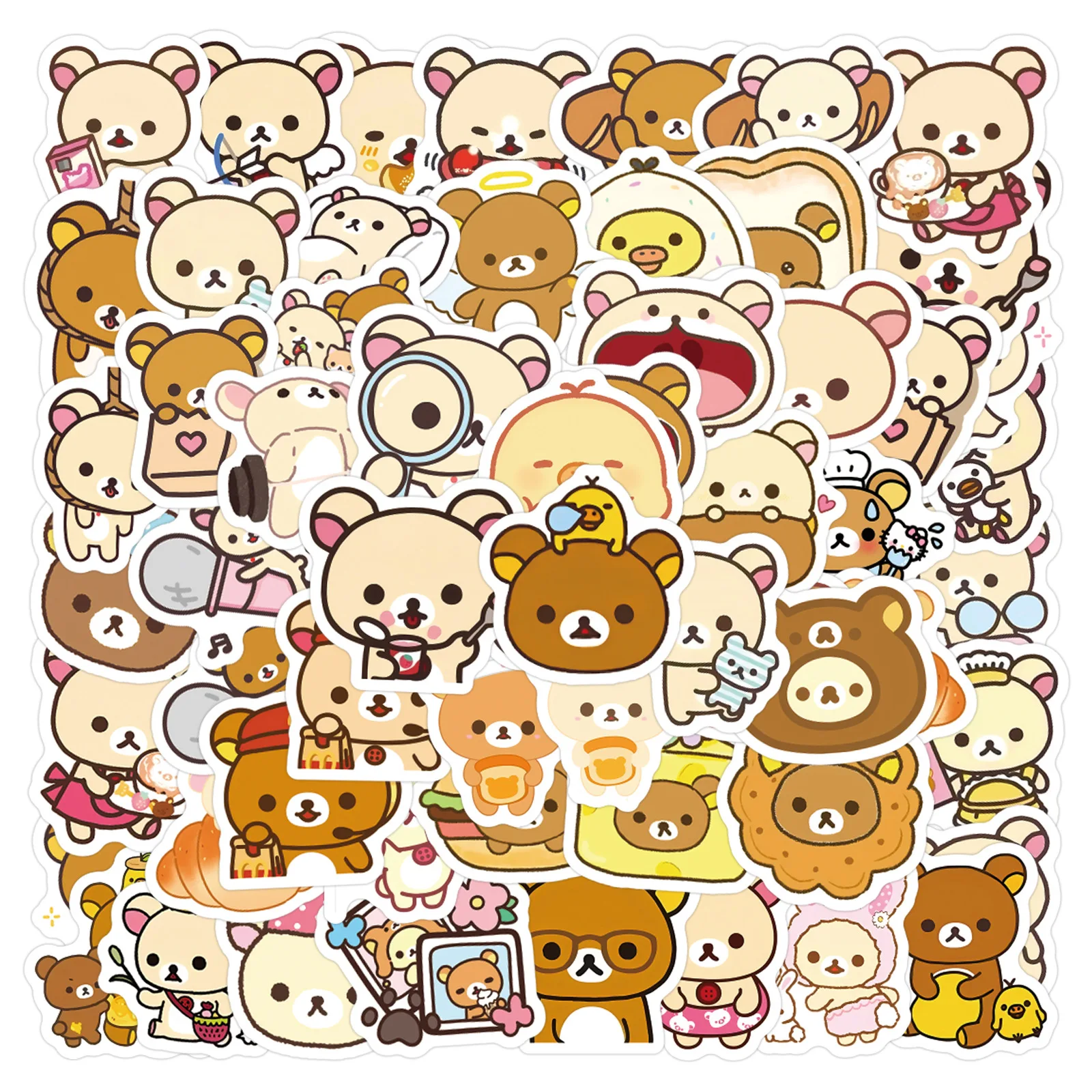 100Pcs Cute Rilakkuma Stickers - Laptop Original Accessories 评论和价格
