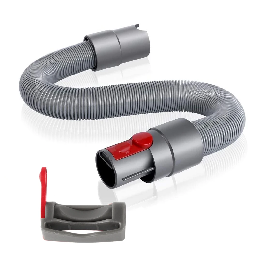 Trigger Lock and Flexible Extension Hose Compatible for Dyson V7 V8 V10 V11 Vacuum Cleaner Parts Gray