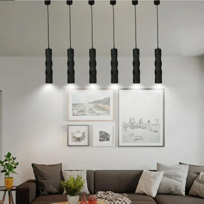 

Nordic Led Pendant Lights Black White Spotlight Bedside Pendant Lamp For Bedroom Living Dining Room Island Kitchen Hanging Lamp