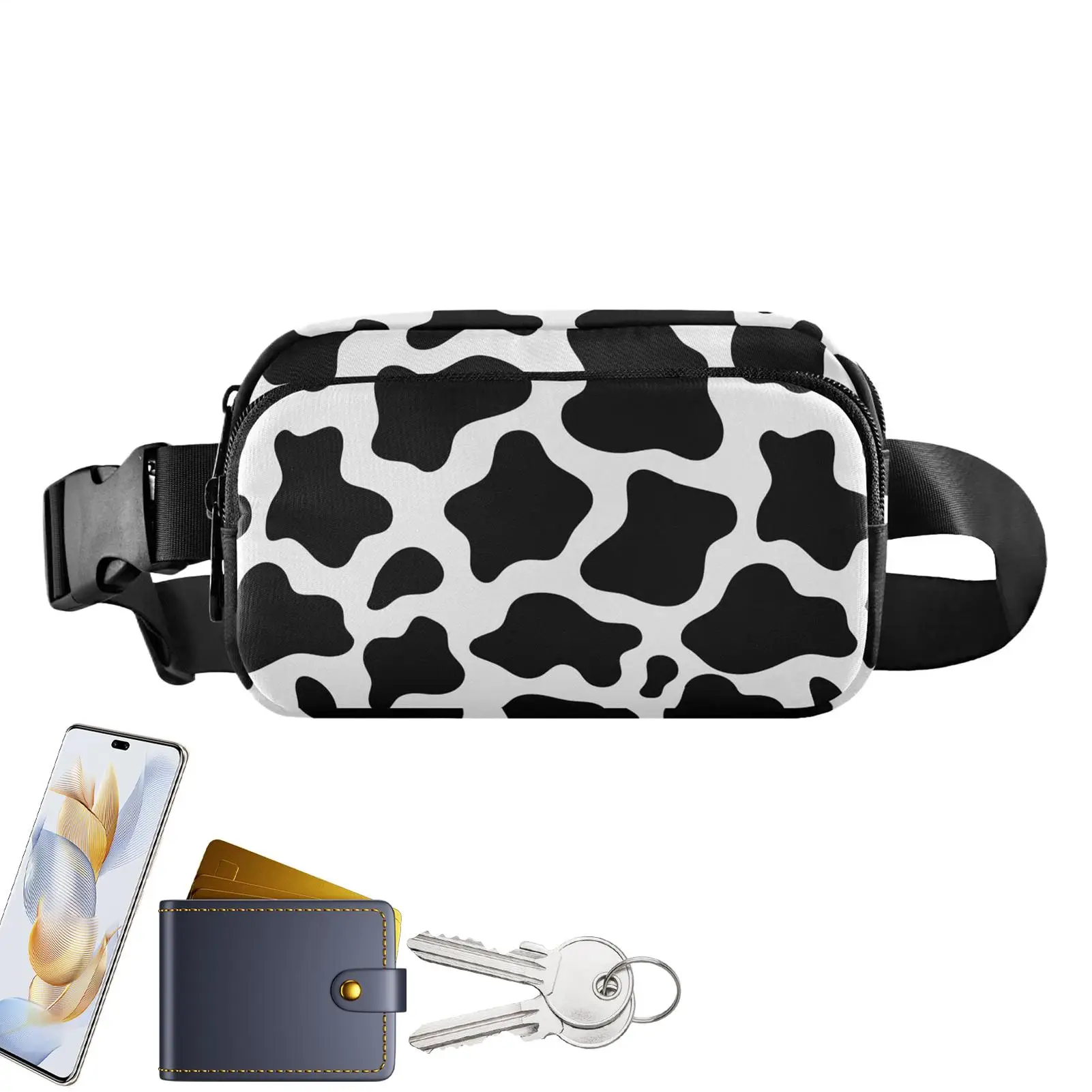 

Running Fanny Pack Adjustable Reflective Mobile Phone Wallet Zipper Women Fanny Pack For Mobile Phone Hiking Casual Tissue Keys