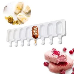 8/4 Hole Silicone Ice Cream Mold Magnum Silicone Mold Fruit Juice Ice Pop Cube Maker Ice Tray Popsicle Mould Baking Accessorie