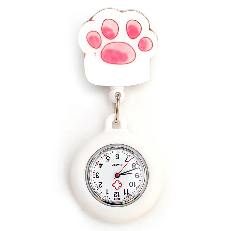 Telescopic Nurse's Watch Stretch Nurse's Watch Cute Cartoon Character Animal Doctor Student Nurse Chest Watch Pocket Watch Pocke