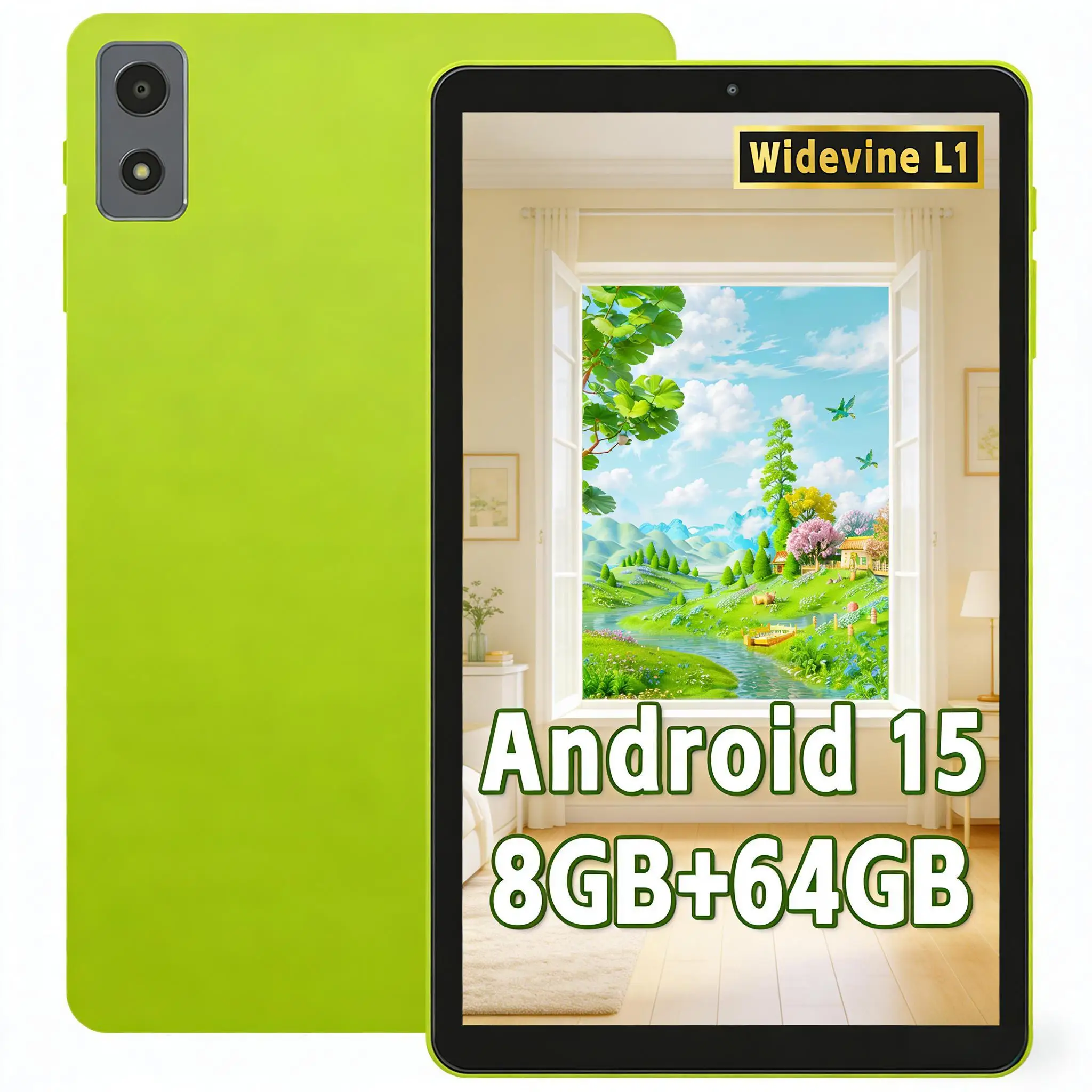 ANRY Y85 8.68'' HD Android 15 Tablet, Quad Core, 5000mAh Battery, Dual Camera, Wi-Fi BT, GMS, Lightweight for Study Video Gaming