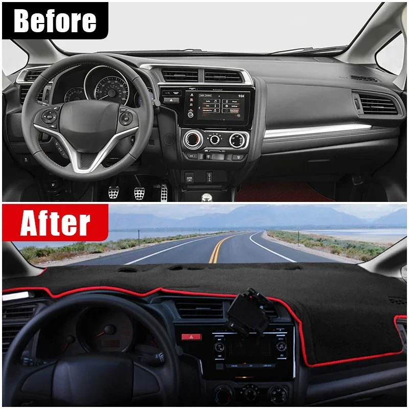 For Honda Fit Jazz GK5 2014 2015 2016 2017 2018 2019 Car Dashboard Cover Avoid Light Pads Sun Shade Mats Anti-UV Case Carpets