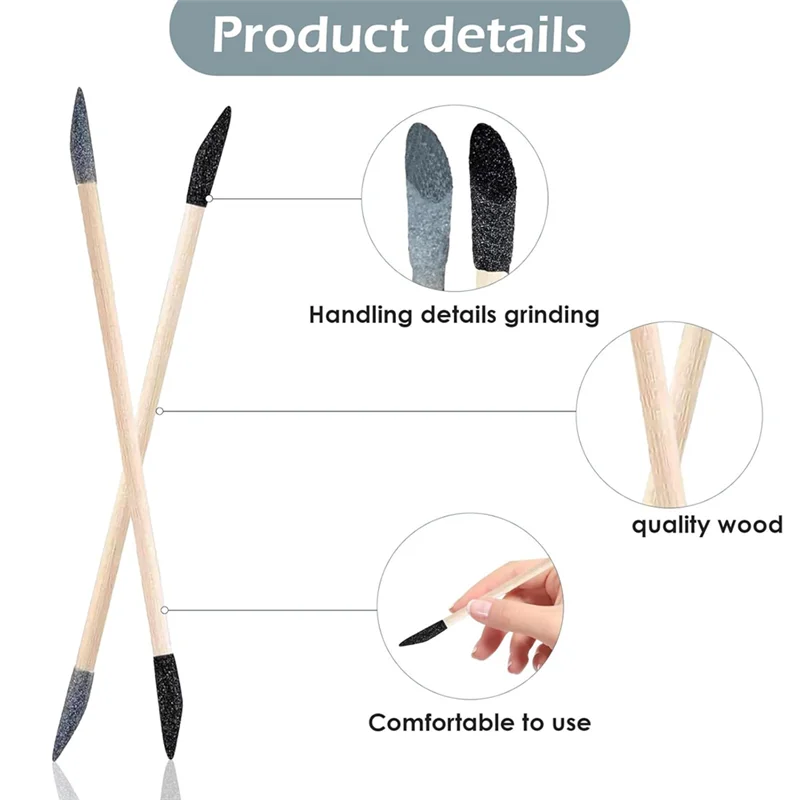 ABRE-120/280 Grit Sanding Sticks, Dual-Ended For Wood & Plastic Model Finishing, 50 Pcs, 5.4 X 0.2 Inch