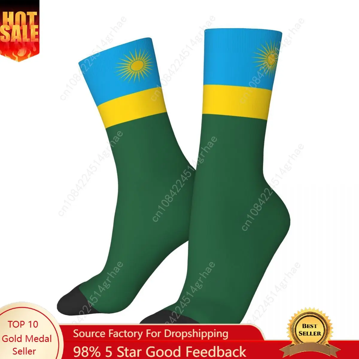 

Rwanda Flag Socks Men's Women's Casual Socks Harajuku Spring Summer Autumn Winter Middle Tube Socks Gifts
