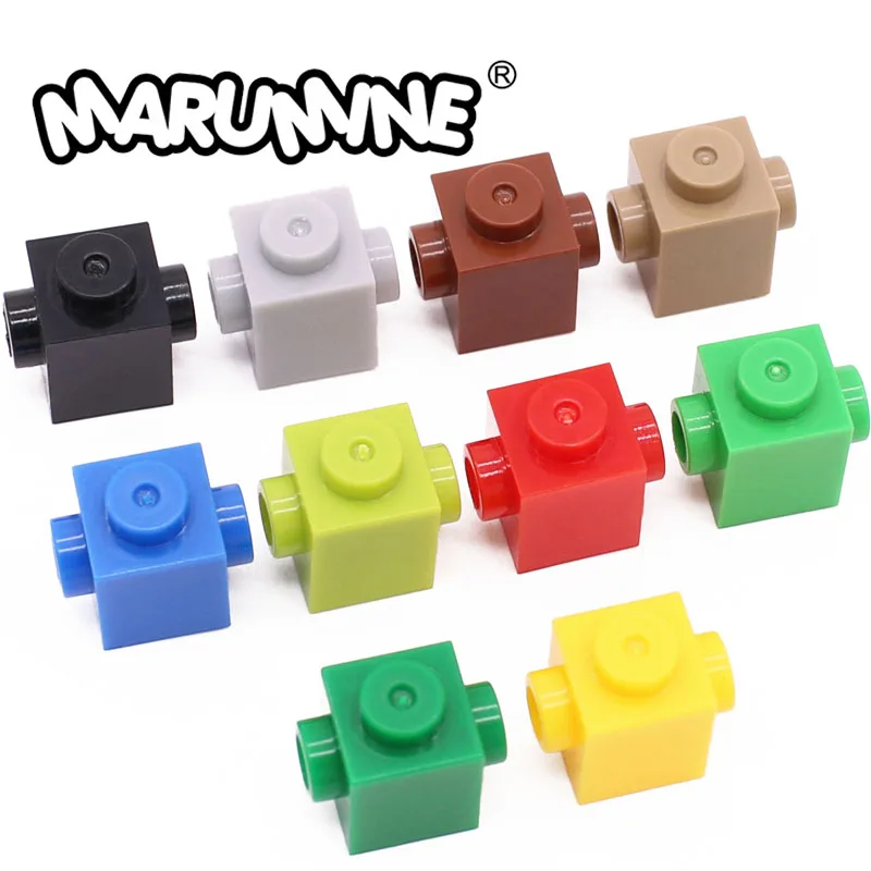 Marumine 47905 quadrado face buraco buiding tijolos kit 50 pçs peças de partículas compatíveis moc diy bloco da cidade modelo acessórios