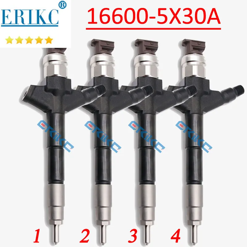 4 PCS 295050-1051 Diesel Fuel Injection 16600-5X30A Common Rail Injectors 295050-1050 DCRI301050 for Nissan NP300 Pickup Diesel