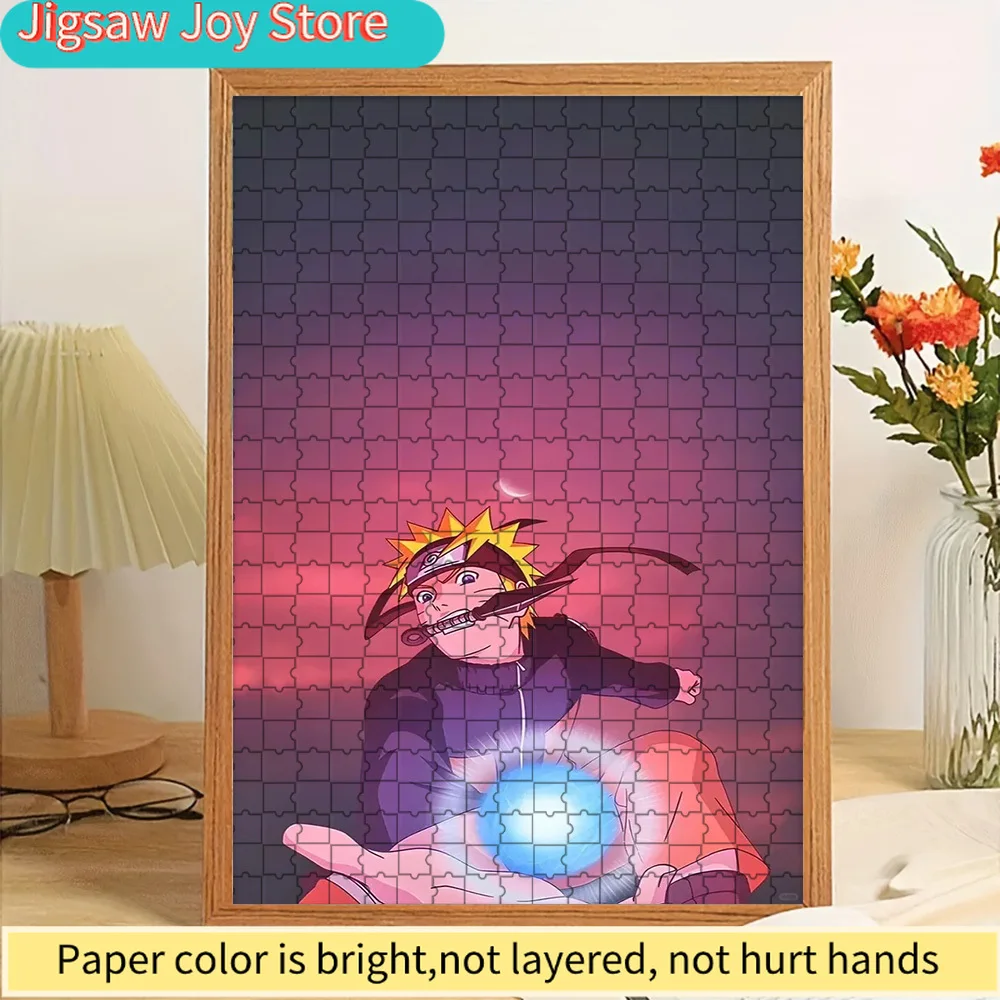 

Пазл из бумаги с изображением сцены битвы Наруто Узумаки с расенганом на фоне красного заката, премиум-качество, плотная бумага, высокое разрешение.