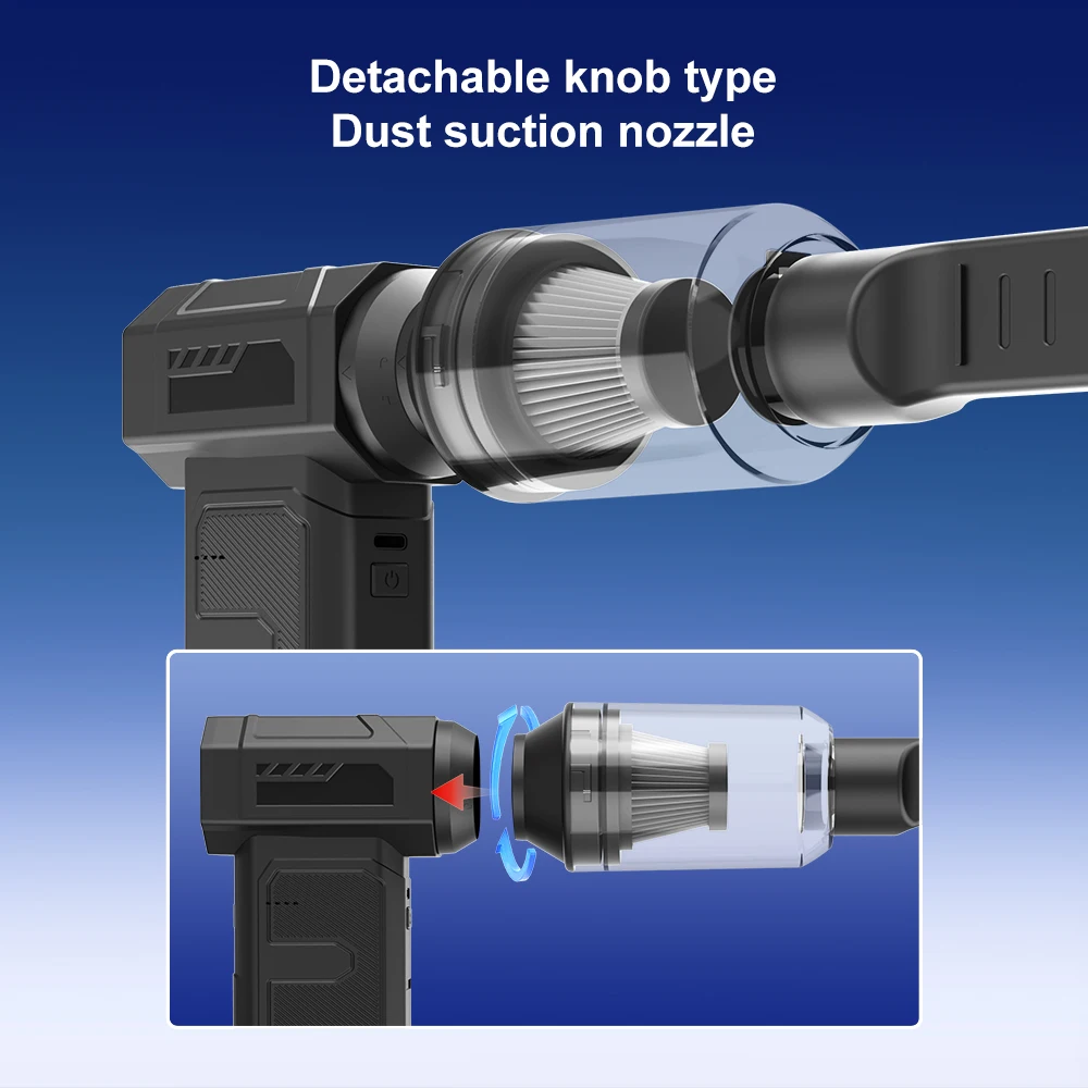 Электрический воздуходувка 900000 об/мин, мощный турбореактивный вентилятор, многоцелевой перезаряжаемый вентилятор со светодиодной подсветкой для автомобиля/ПК/наружного инструмента