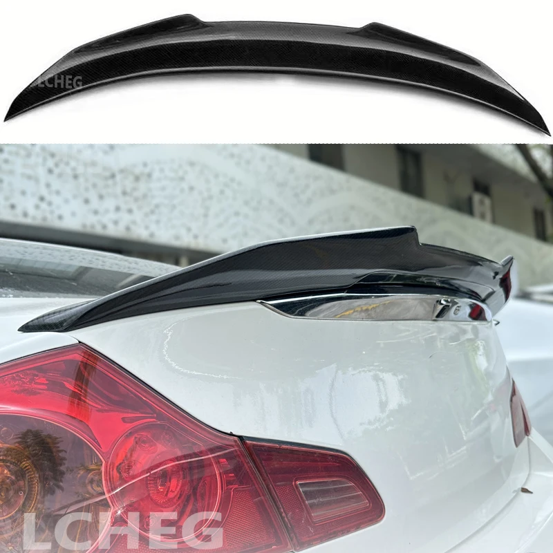 For  2007-2015 Infiniti G25 G35 G37 Q40 4 Door Sedan Rear Trunk Spoiler High Quality Real Carbon Fiber Spoiler