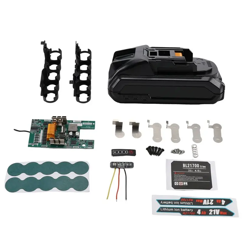 N35R-5X21700 BL1850 Li- Battery Case Kit For 21V Power Tool Fast Charging PCB Protection Circuit Board Dual TYPE-C