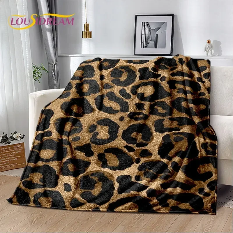 3D Wild Leopard Print Series Soft Plush Blanket,Flannel Blanket Throw Blanket for Living Room Bedroom Bed Sofa Picnic Cover Kids