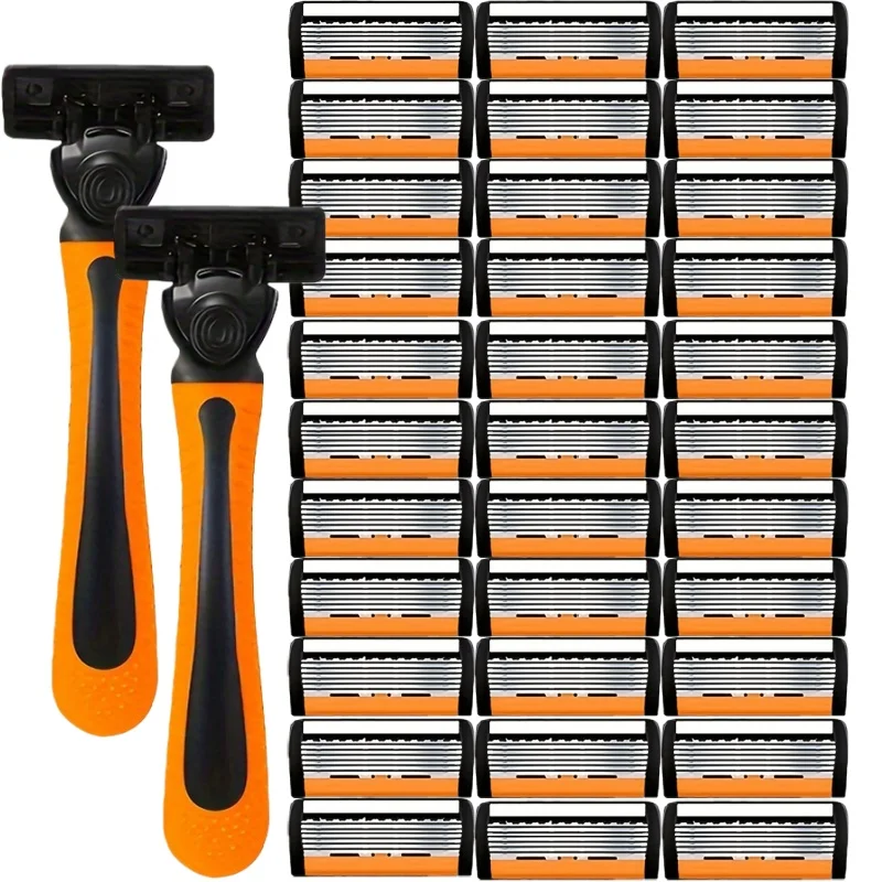 طقم ماكينة حلاقة 6 شفرات للرجال، شفرة حلاقة حادة، ماكينة حلاقة للرجال، ماكينة حلاقة، شفرة ماكينة حلاقة للرجال، ماكينة حلاقة للوجه للرجال #1